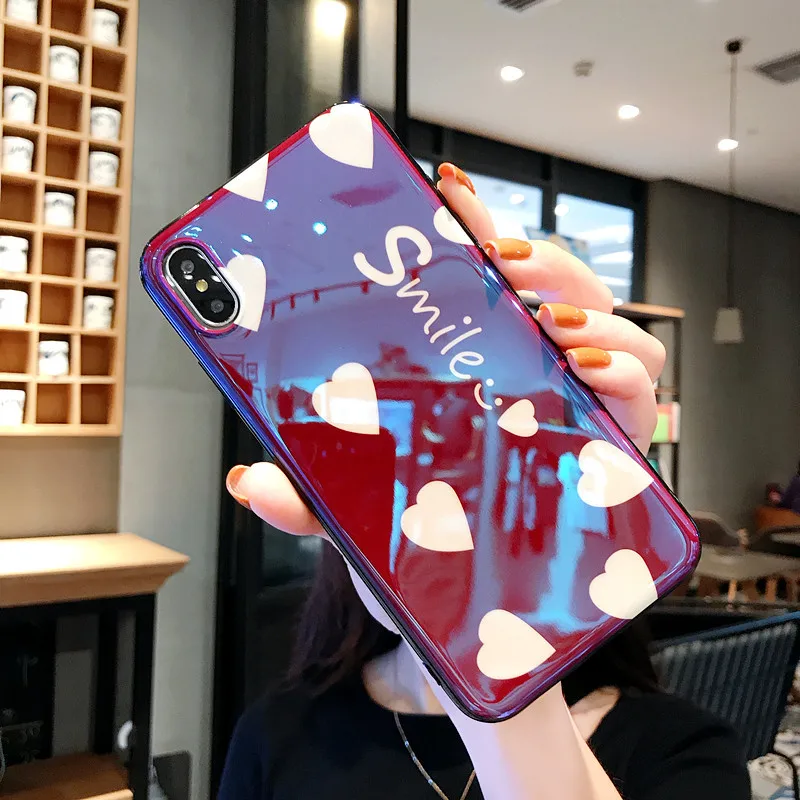 Лазер милый синий луч мультфильм улыбка любящее сердце волновой точки мягкие в