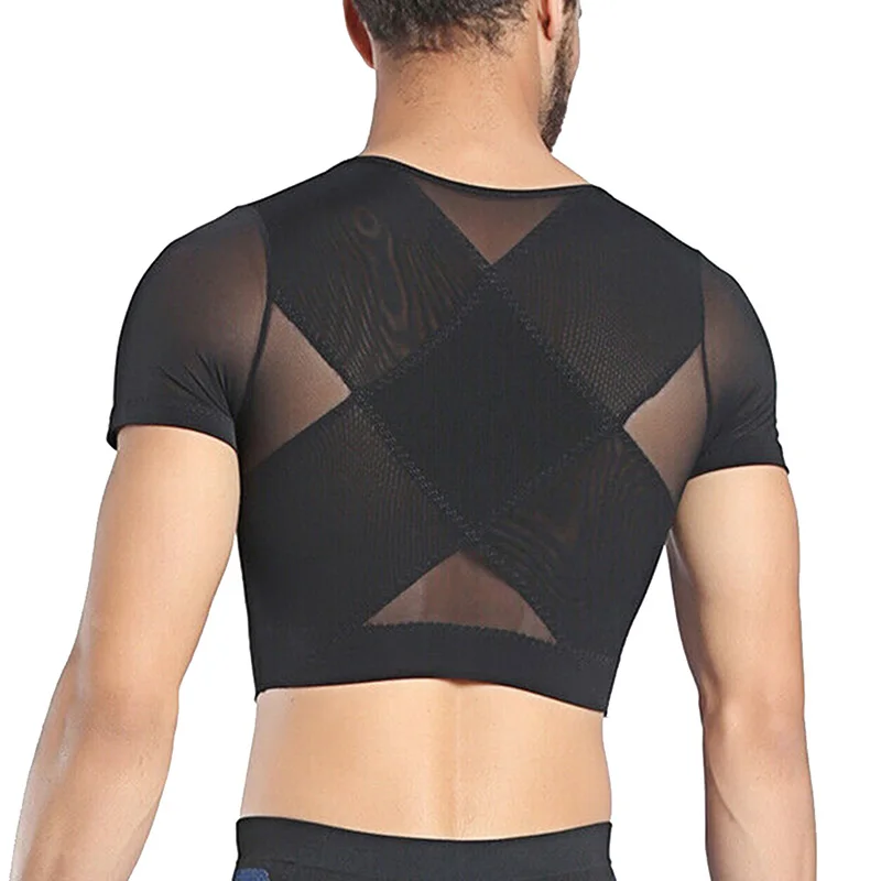 Мужской корсет для коррекции осанки компрессионные Топы DC88 2019|Брекеты и