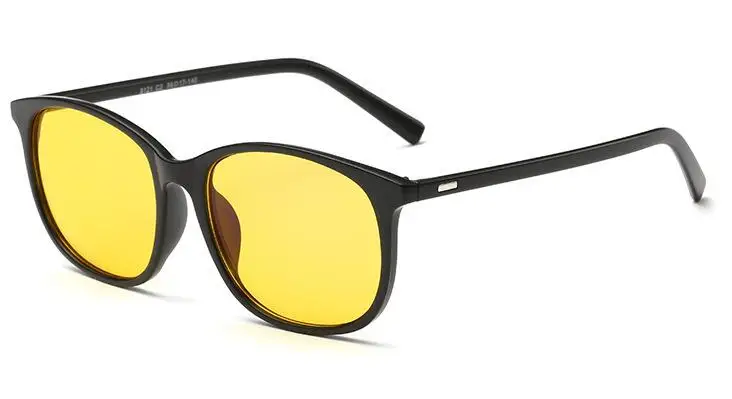 Bestsellers Anti-Blue Light Glasses Defence-Radiation Computer Glasses Men And Women Night Driving Yellow Lenses Gaming Glasses - Цвет линз: Bright black C1