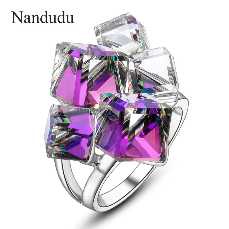Nandudu AAA циркония ювелирные изделия из белого золота Цвет австрийский квадрат быть