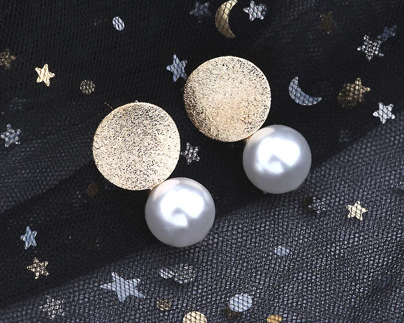 Новинка 2019 Винтажные висячие серьги простые круглые блестящие шарики с