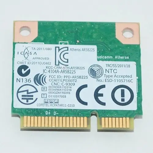 Мини карта для Dell Vostro 2710 2520 Inspiron 15 17R 15V 5521 беспроводная Wi Fi с Bluetooth FXP0D DW1703 AR5B225|wifi