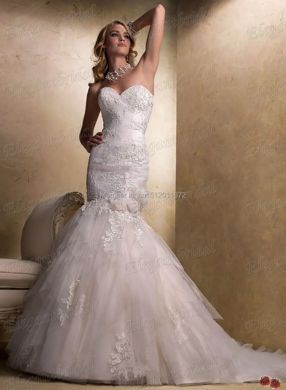 New Listing Elegant Vintage Wedding Dress Mermaid 2013 Appliques | Свадьбы и торжества