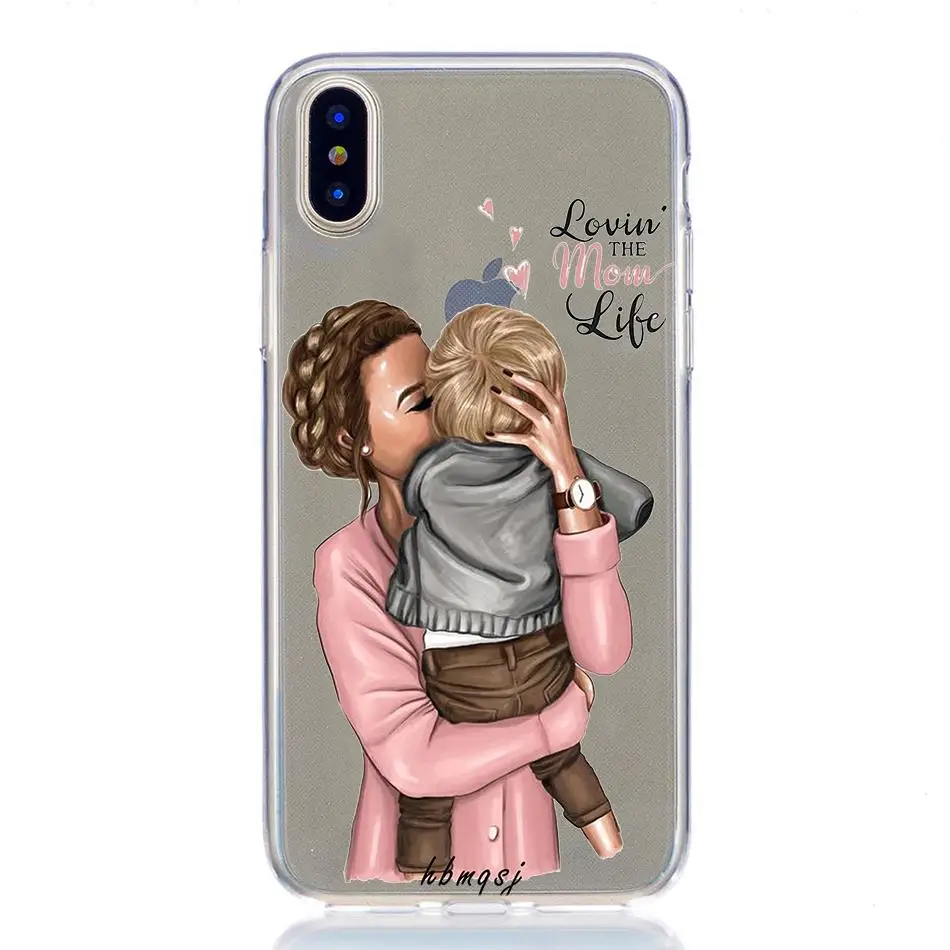 Funda for iphone xs x max xr 7 8 6 6s plus case silicone soft treasure mom original coque phone back cover |