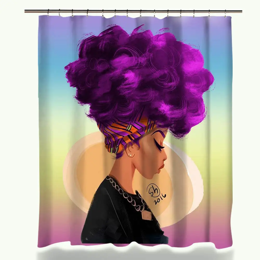 Модная Водонепроницаемая душевая занавеска из полиэстера с Африканским узором