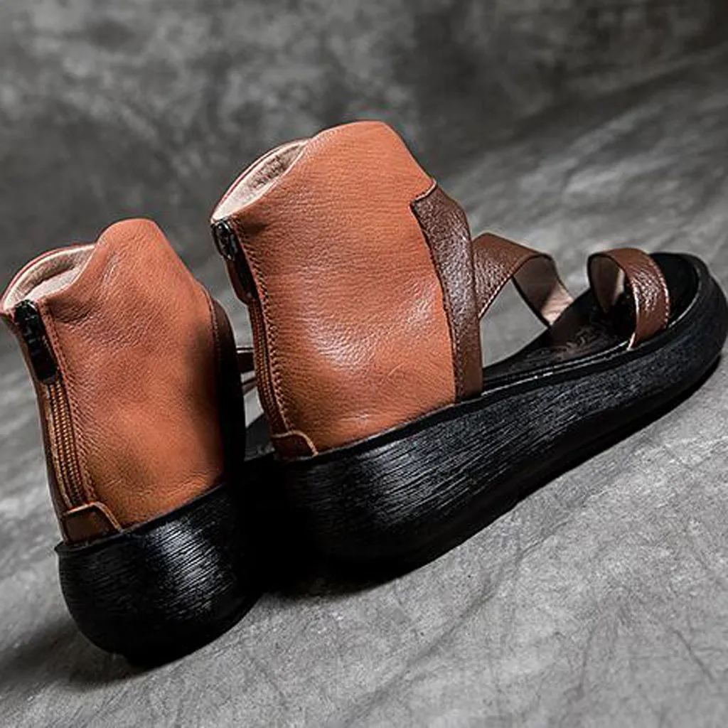 Женские сандалии из искусственной кожи на танкетке большие размеры разноцветные