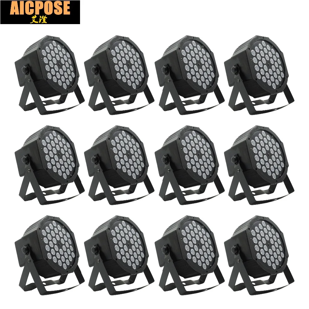 12 шт./лот LED Par light 36x3W 36w RGB Light с 3/6 каналами DMX512 Master Slave 36*3w Led плоский DJ оборудование