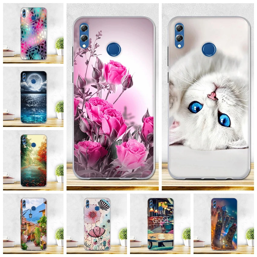 Чехол для Huawei Honor 8X Max чехол 7 12 дюйма Мягкая силиконовая задняя крышка из ТПУ Fundas /