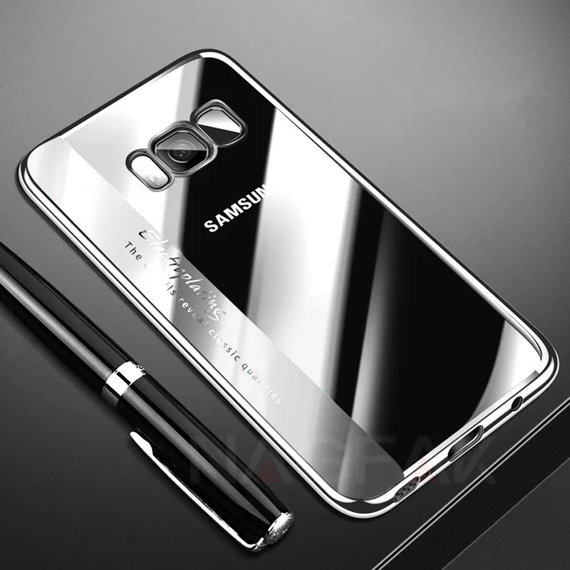 Electroplating Case For Samsung S10 Plus S10e Cover Plating Clear Soft TPU Phone S9 S8 Note 9 8 Cases |