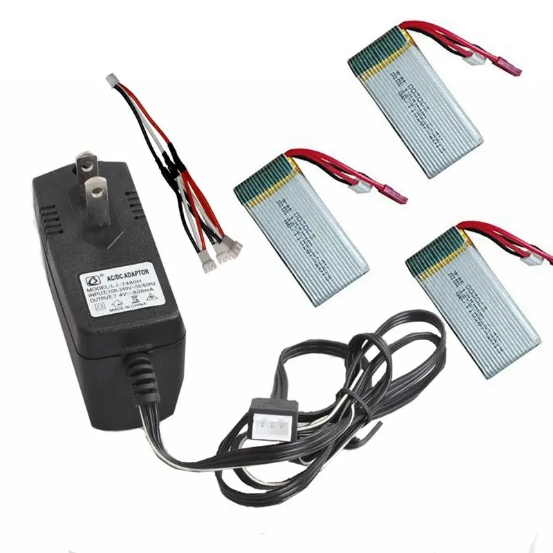 Blueskysea 3in1 Cable+AC Charger+3pcs 1200mAh Batteries+Servo Motor (CCW&ampCW) For MJX X101 RC Drone | Игрушки и хобби