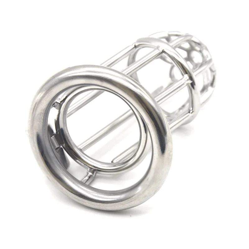 Новинка клетка для пениса из нержавеющей стали мужчин металлическое кольцо на