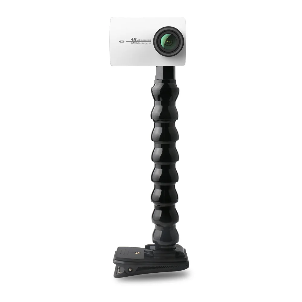 Для GoPro регулируемые Челюсти Гибкий зажим Крепление гусиная шея удлинитель для