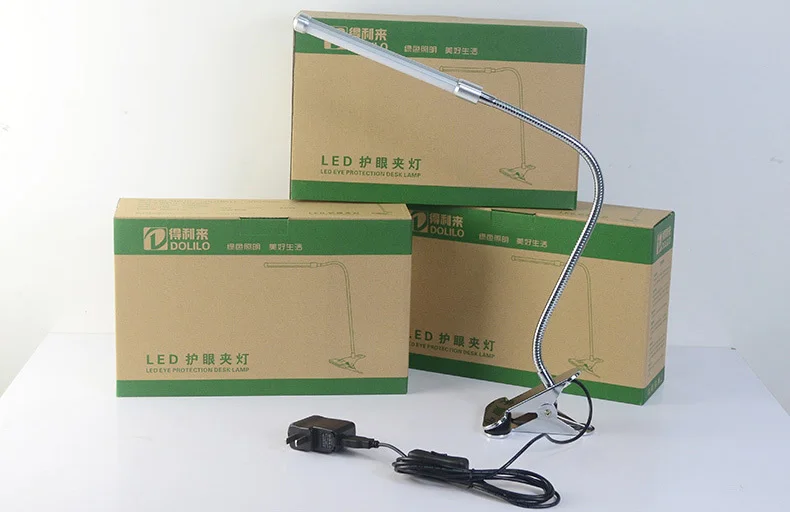 Светодиодная настольная лампа для чтения с клипсой гибкий яркий светильник