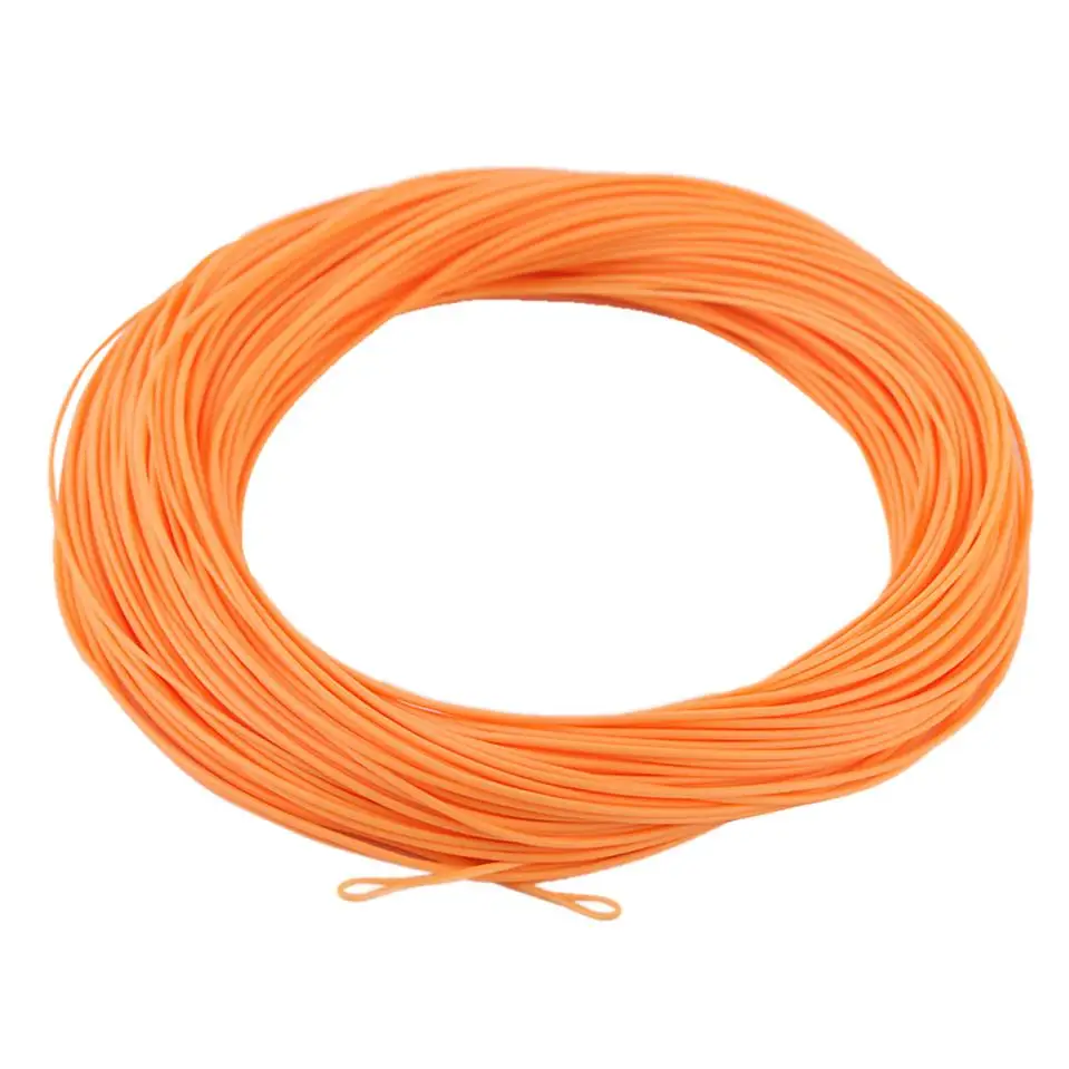 Maximumcatch двойной уклон Fly Line 2/3/4/5/6/7/8 WT плавающая Летающая леска - Цвет: Orange with Loop