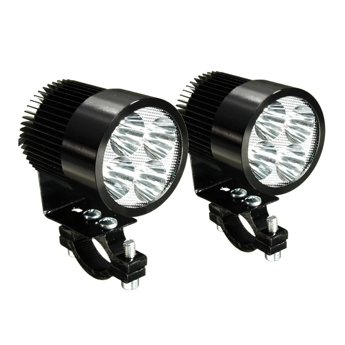 2X Универсальный мотоцикл Osram светодио дный LED спереди пятно света фар лампы 12 24 В