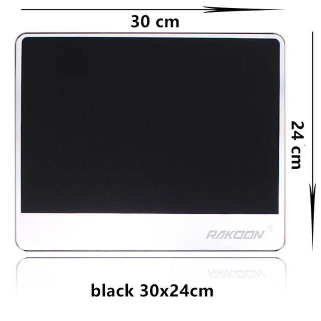 black24x30cm Игровой коврик для мыши из алюминиевого сплава с нескользящей резиновой подошвой креативный Металлический Коврик для мыши для ноутбука, компьютера, офиса - Цвет: black24x30cm