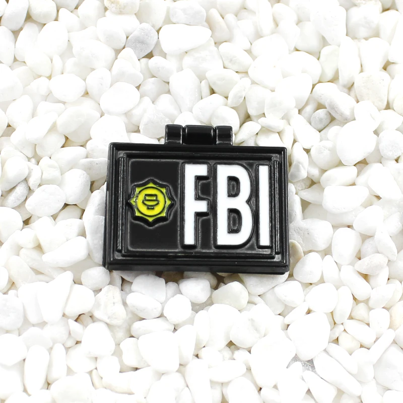FBI ID photo card holder эмаль модная брошь полицейский одежда ювелирные изделия джинсовая