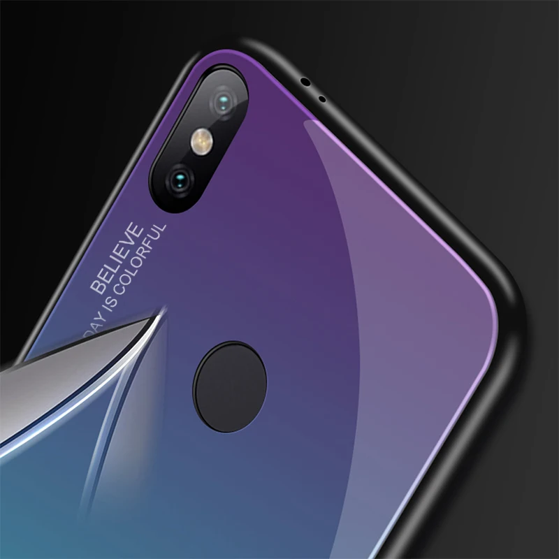 Чехол из закаленного стекла для Xiaomi Redmi Note 7 6 Pro 5 6A Mi 8 A2 Lite противоударный |