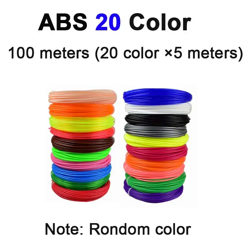 Pla пластик для 3d ручек 50 м/100 м/200 м ABS Материал печать 1,75 pla нити многоцветная проволока для 3D ручек принтер Прямая поставка