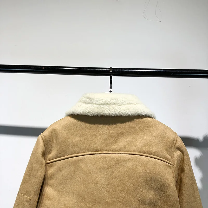 WHITNEY WANG 2018 Autumn Winter Fashion Streetwear Vintage Style Fleece Parkas Women Jacket Coat Outwear Bomber | Женская одежда