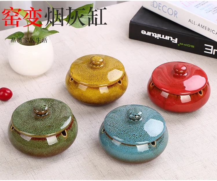 Модная керамическая стеклянная пепельница для отеля, дома, гостиной, офиса, комнаты, KTV пепельница 3