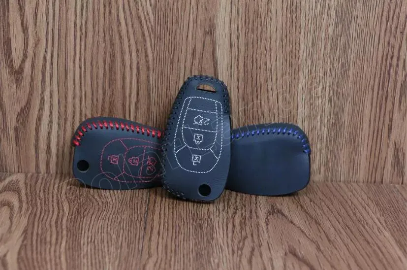 Только красный самая низкая цена ручной пошив чехол для ключей из натуральной