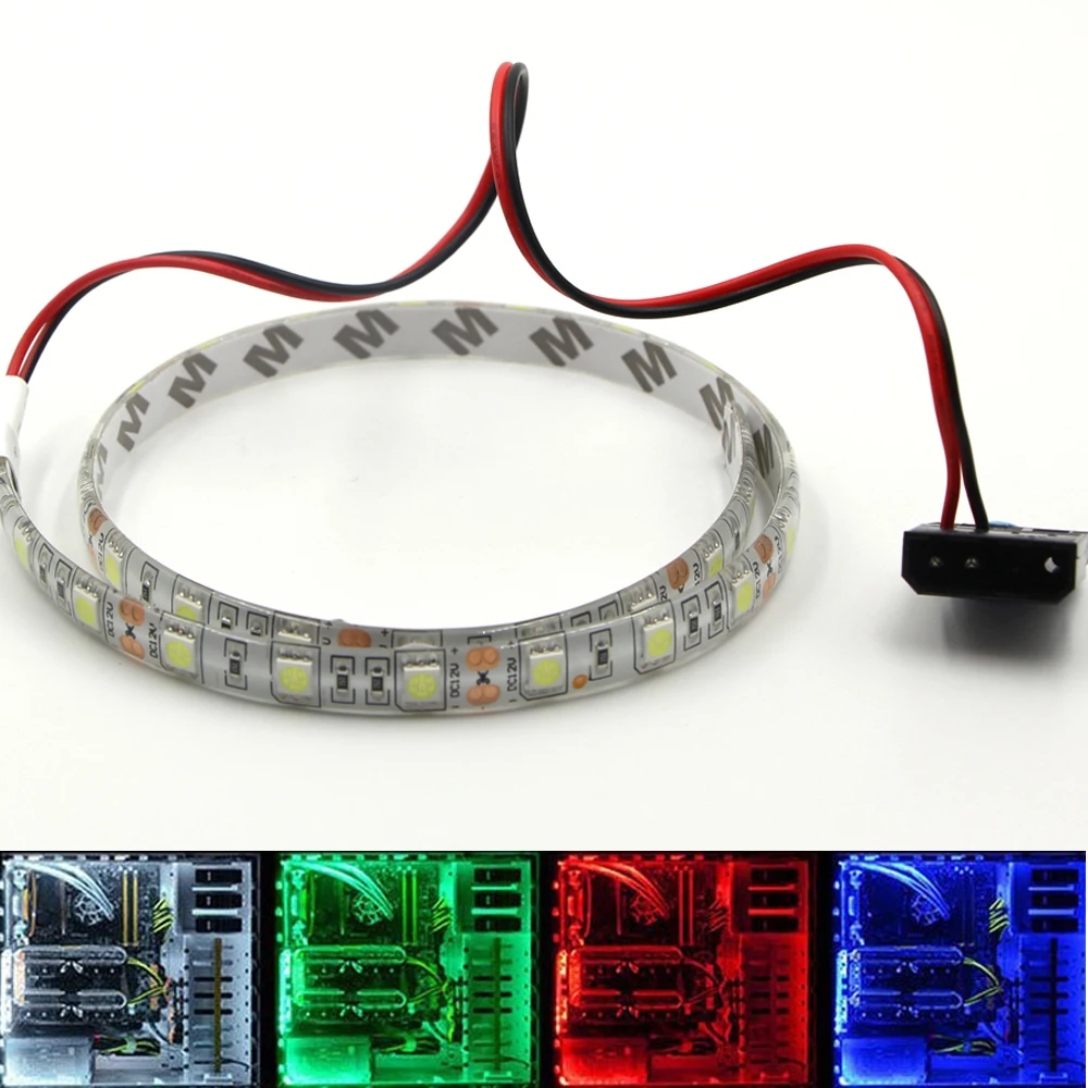 Светодиодный светильник 5050 SMD 50/100/120/200 см полный комплект для ПК компьютерный
