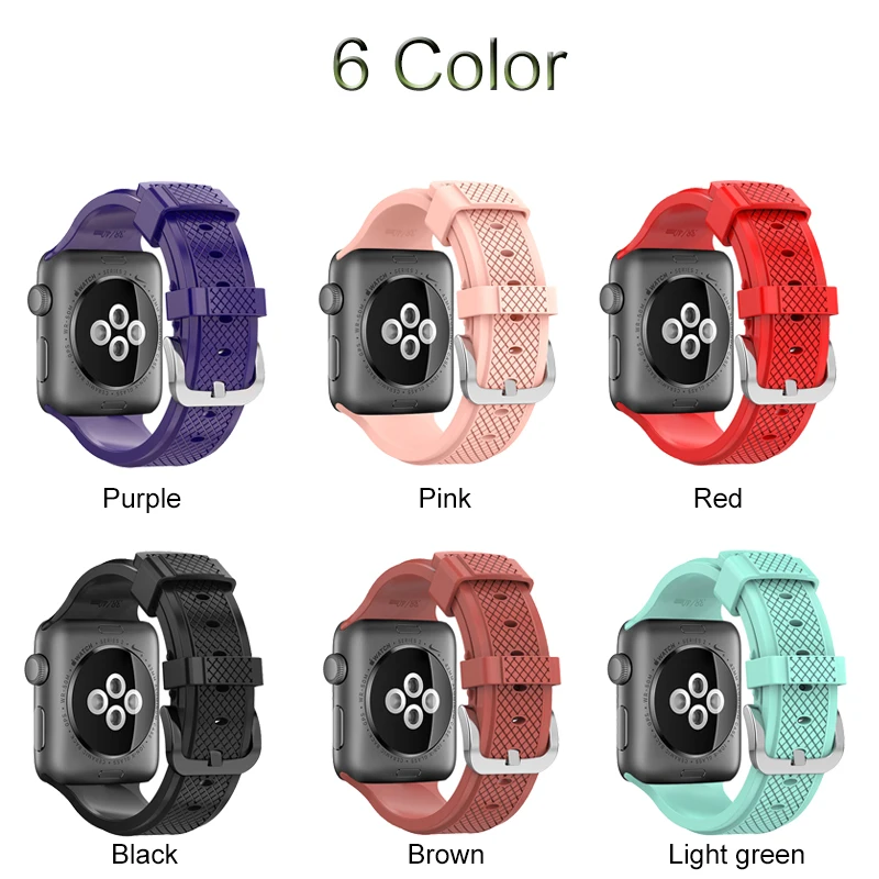Спортивный силиконовый ремешок для apple watch 42/38 мм 4 44 40 iwatch 3 2 1|Ремешки часов| |