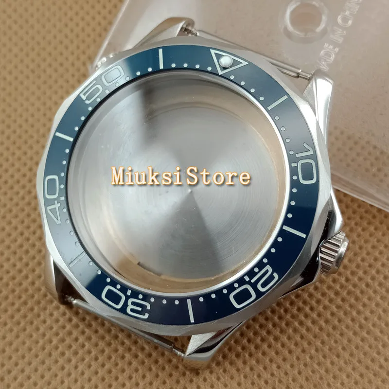 41 мм Серебристый футляр для часов синий церемониальный светящийся ободок