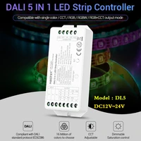 miboxer dl5 dali 5 in 1 led strip controllerdc 1224v common anode connectioncompatible remote controldali bus power supplly