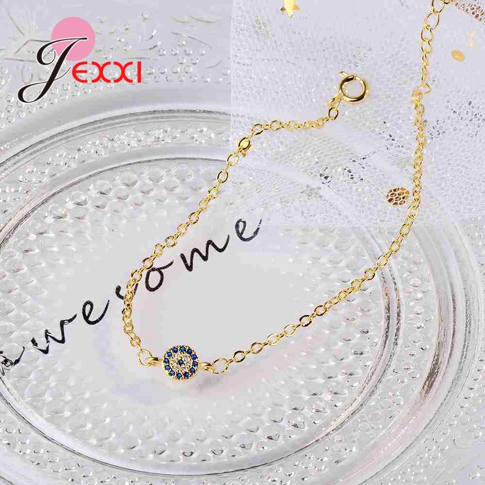 Милые круглые браслеты ручной работы из серебра 925 пробы/золота с фианитами и