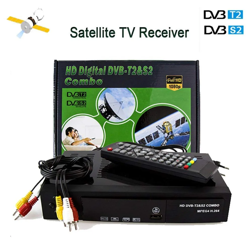 DVB-T2 DVB-S2 декодер рецепторов комбо ТВ тюнер спутниковый приемник WIFI Поддержка Cccam Youtube Biss Full HD Эфирное Ip tv V7S HD