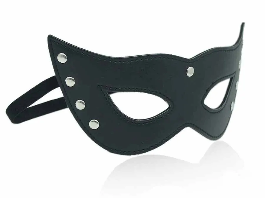 Садо Черная Кожа С Завязанными Глазами Маска Мужские И Женские Секс Игрушки