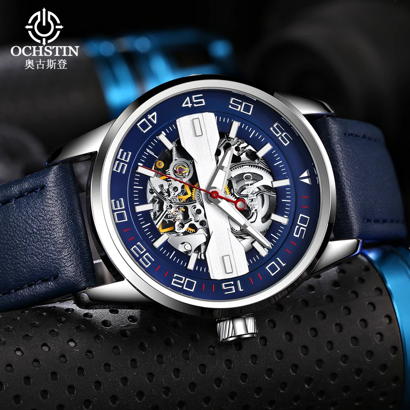 Роскошные Лидирующий бренд автоматические механические часы мужские модные