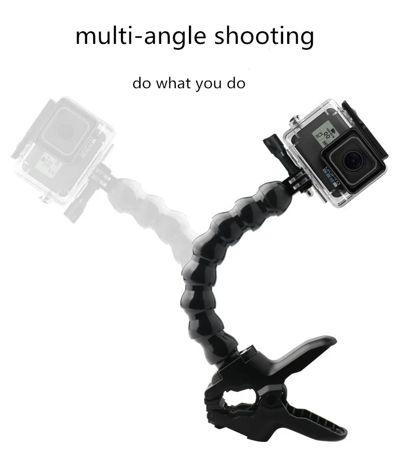 Гибкий Змеиный манипулятор с подставкой 1/4 &quotВинт рюкзак зажим для gopro hero7 6 5 4 3 +