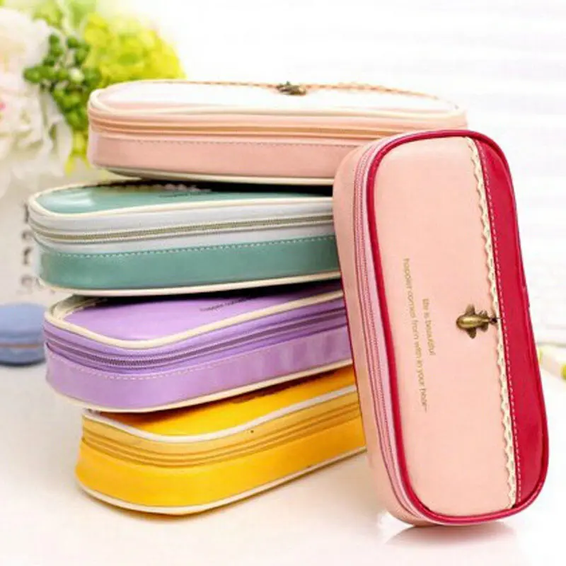 1 шт. многофункциональный косметички искусственная кожа карандаш чехол