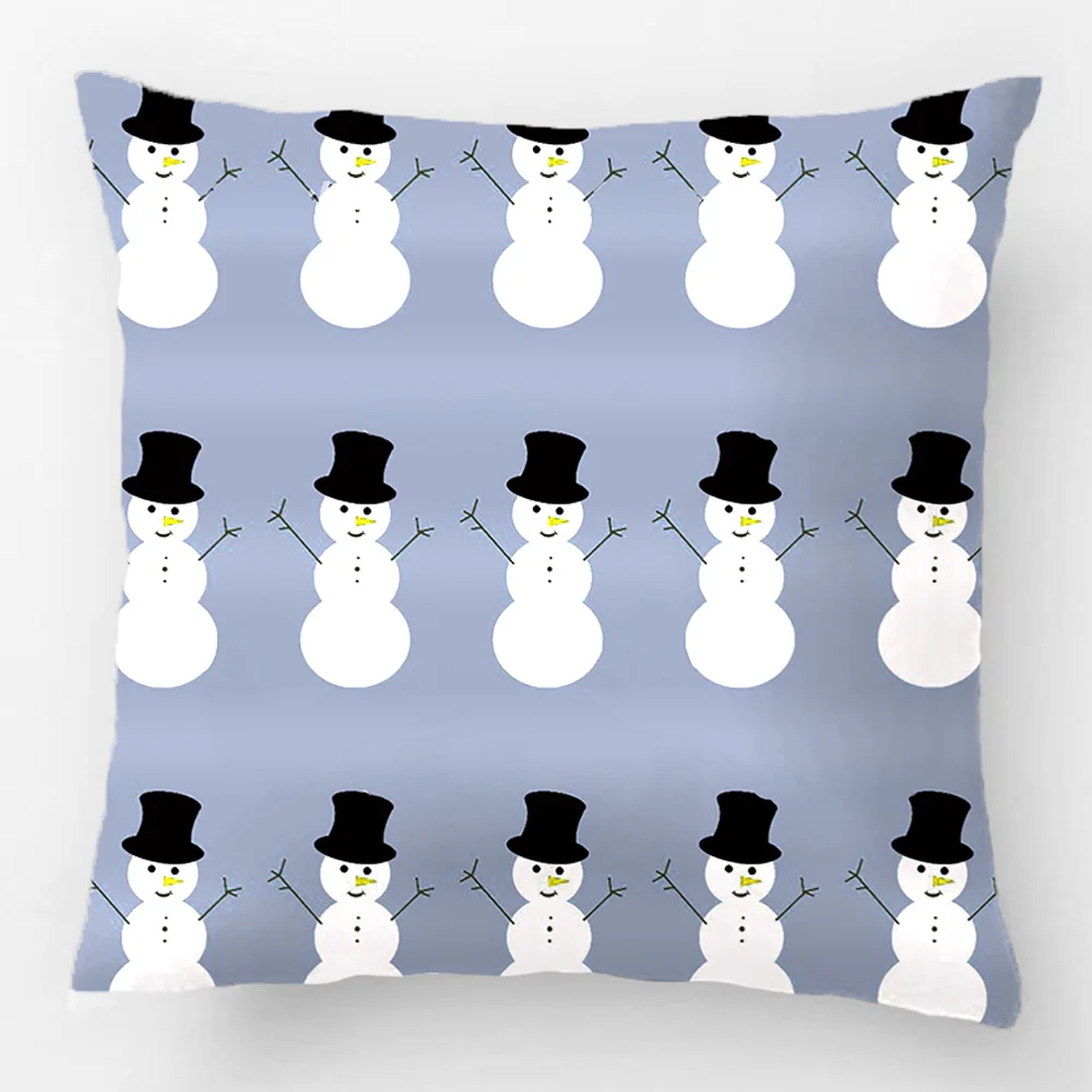 Наволочка в ретро стиле винтажная Рождественская наволочка со снеговиком для