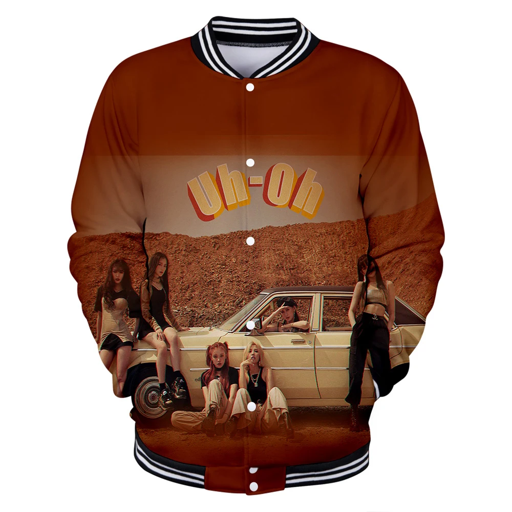(G)I-DLE 3D Printed Women/Men Baseball Jackets Long Sleeve Jacket 2019 Hot Sale Casual Cool Streetwear Clothes plus size 4xl | Женская