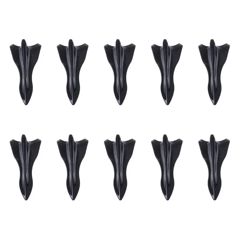 10Pcs Universal EVO-Style Pu Rear Roof Shark Fins Spoiler Fin Diffuser Vortex Generator Car Bumper0 | Автомобили и мотоциклы