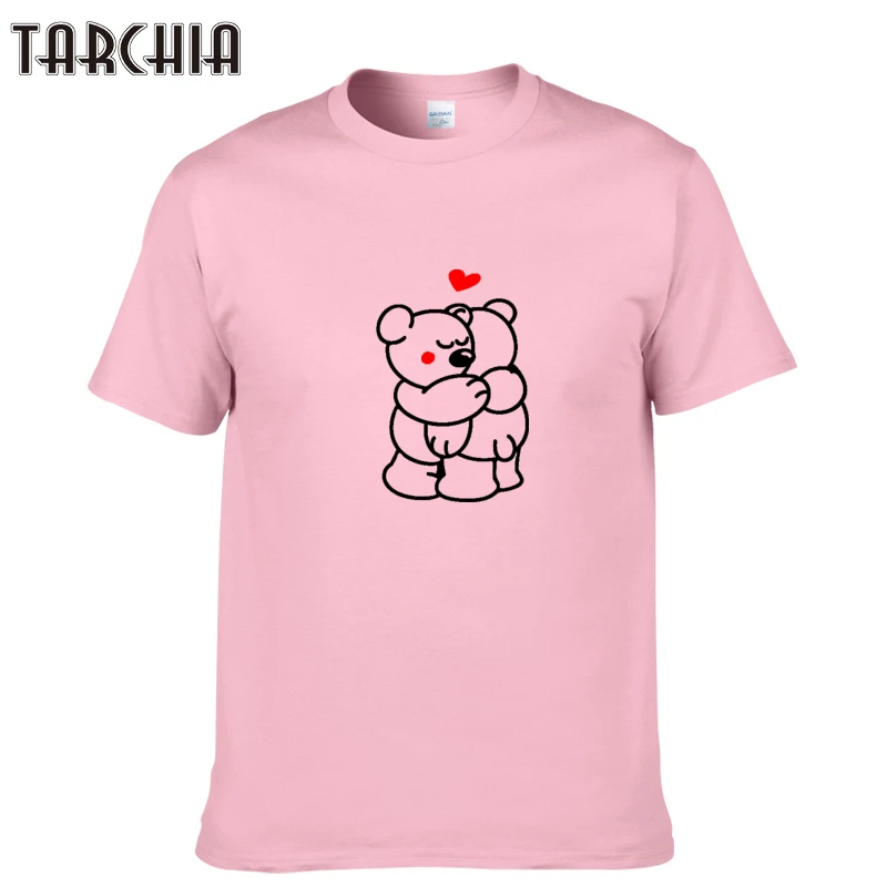 Футболка TARCHIA мужская приталенная хлопок короткий рукав симпатичная парная с