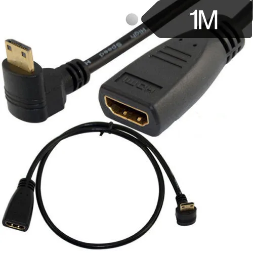 HDMI A female to Mini C male down angled plug convertor cable adapter 1080P | Компьютеры и офис