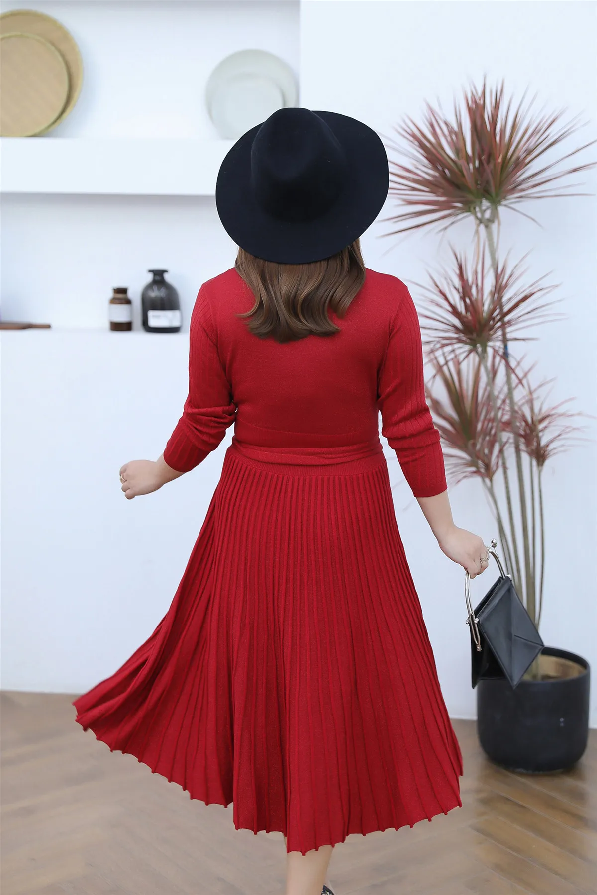 MINSUNDA/Большие размеры облегающее платье миди с поясом женское офисное v образным