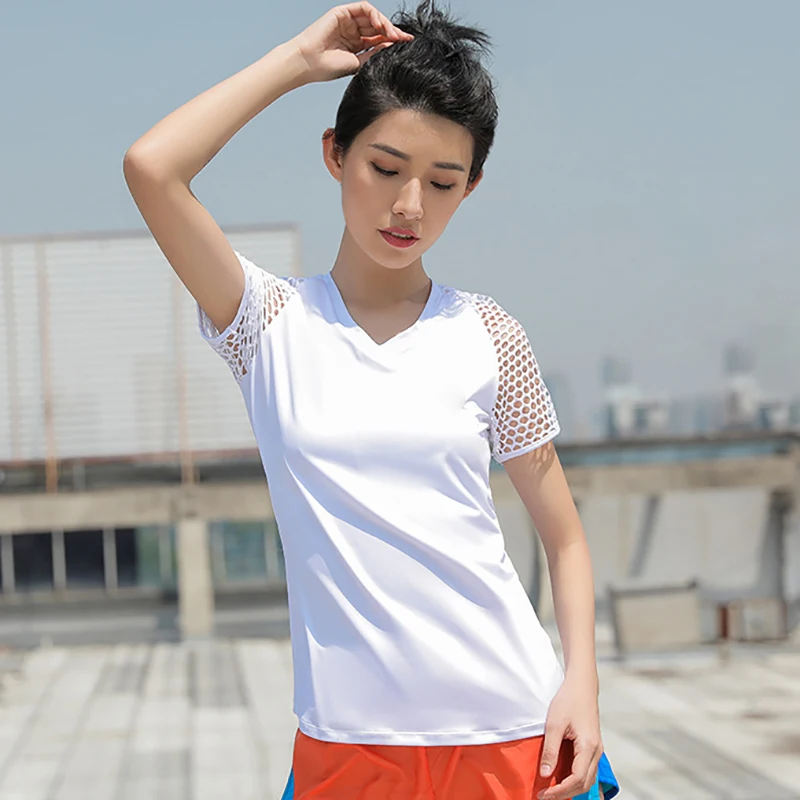 Lucylizz сексуальные дышащие футболки для йоги с крестиком женщин быстросохнущая