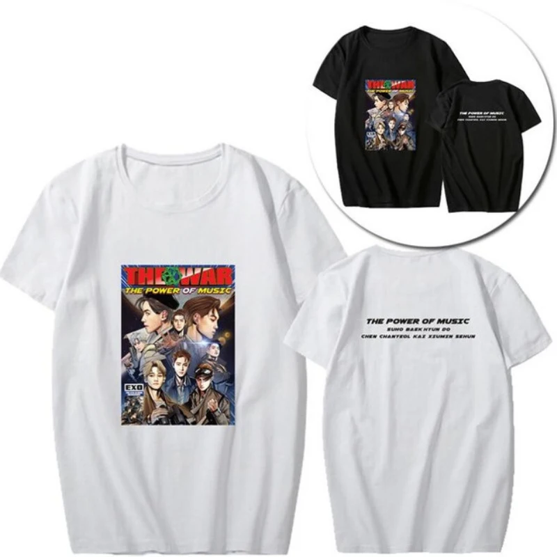 Футболка с короткими рукавами Mainlead Kpop Exo standard Four Album The War Power Of Music|Футболки| |