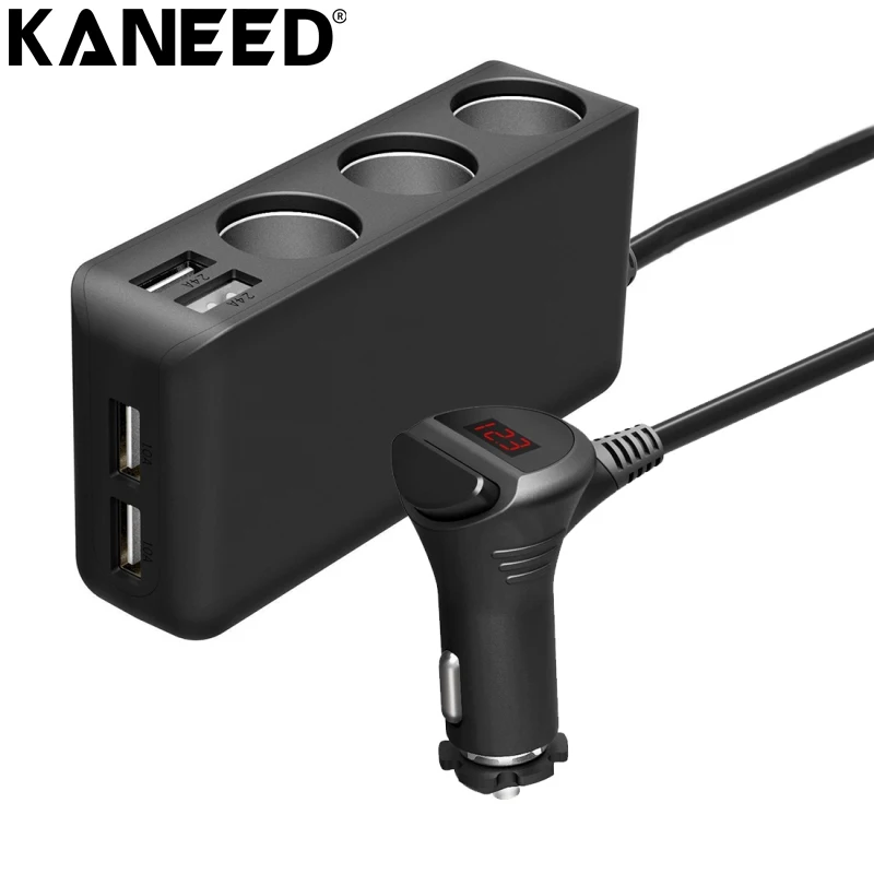 KANEED розетка для автомобильного прикуривателя сплиттер адаптер питания 6.8A 80 Вт