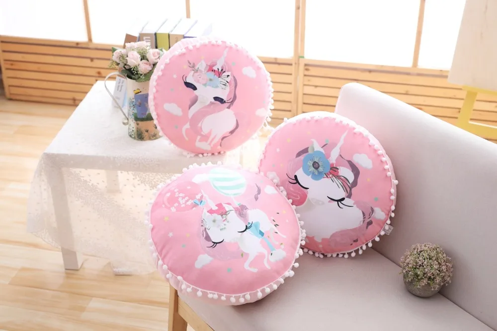 1 шт. 38 см Kawaii Единорог плюшевая подушка чучело Животное Лошадь Единорог игрушка Диван Подушка милые куклы для детей рождественские подарки
