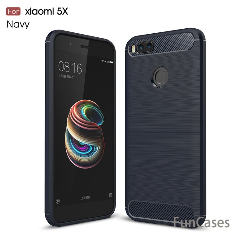 Чехол для Xiaomi A1 mi Модный чехол из углеродного волокна ультра тонкий силиконовый