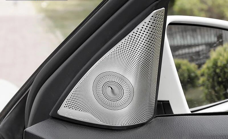 

Car styling Door Audio Speaker sequins Cover Trim 3D sticker for Mercedes Benz C Class C180 C200 W204 2008-2014 Accessories