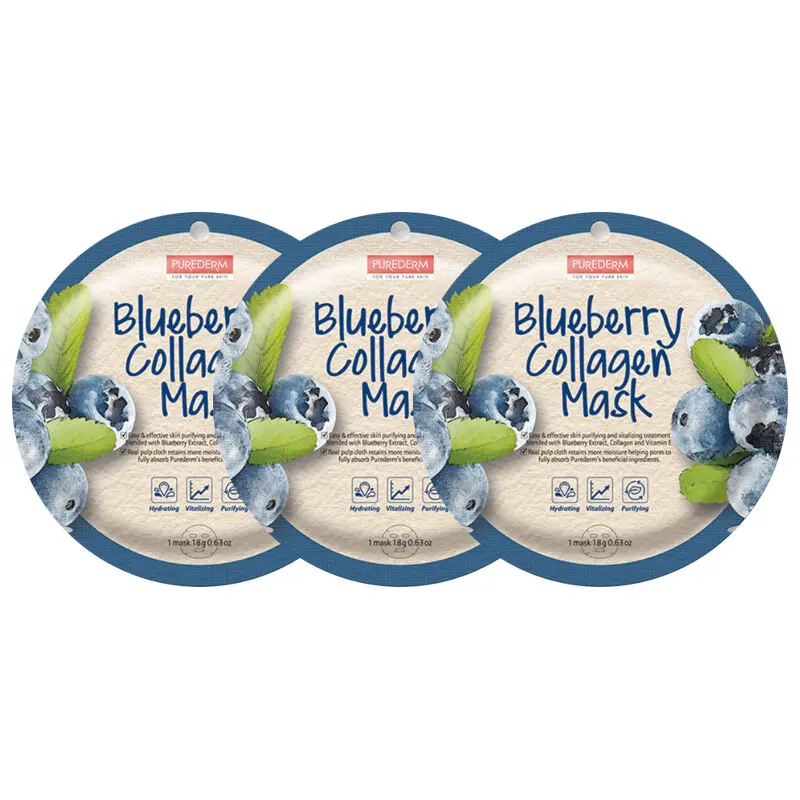 Маска для лица PUREDERM Circle 3 шт. маска ухода за кожей с растительным эффектом