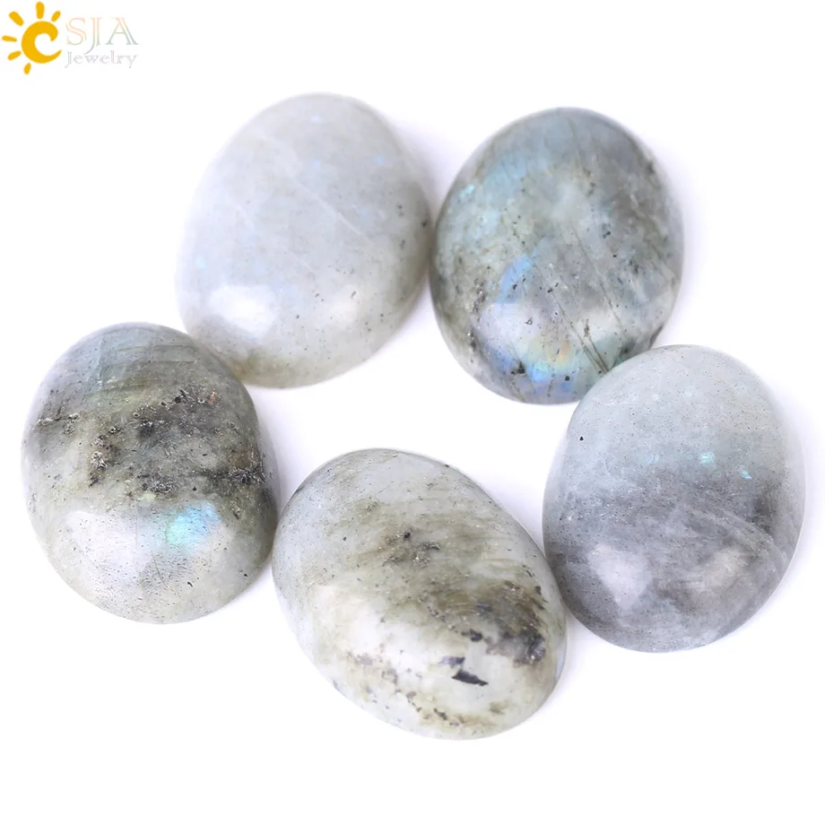 Натуральный Лабрадорит CSJA кабошон из бисера серого спектролита защитные камни в